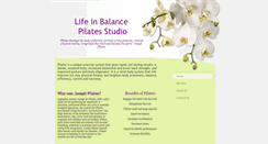 Desktop Screenshot of lifeinbalancepilates.net