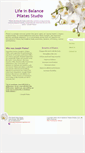 Mobile Screenshot of lifeinbalancepilates.net